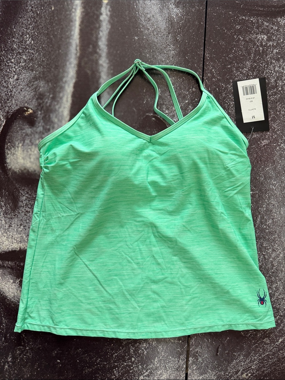 Spider Swim Tank Top Green